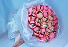 Букет с конфетами "25 тюльпанов"
